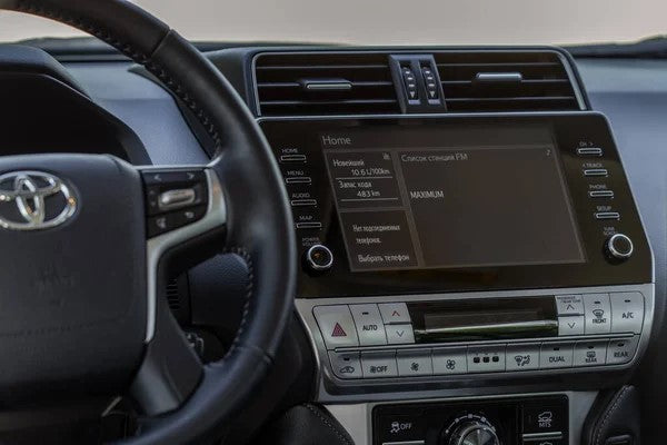 A Toyota car dashboard